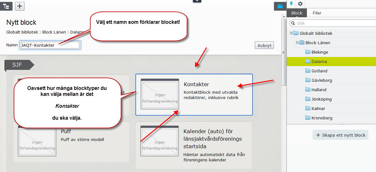 Skapa kontakt