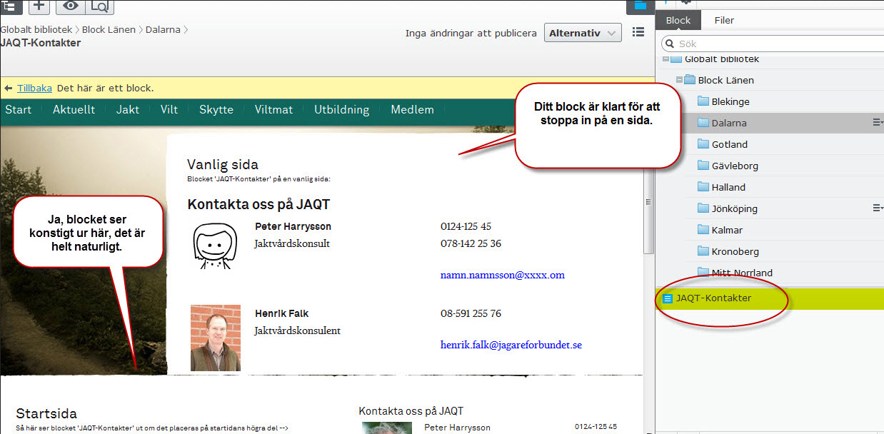 Skapa kontakt