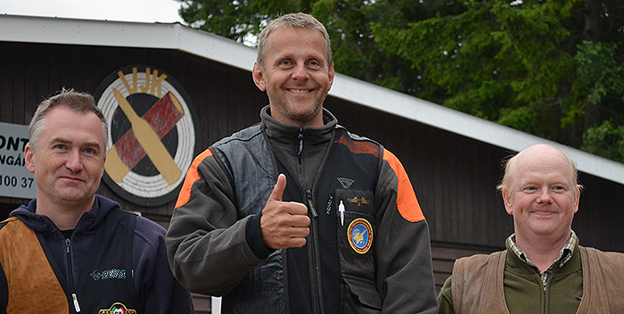 Medaljörerna i öppen klass 2:an Jan-Olov Persson, segraren Leif Åkerström samt 3:an Ola Sölvesson. Foto: Lars Björk